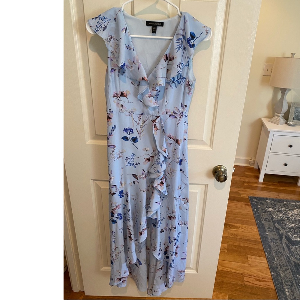 Banana Republic blue floral maxi dress